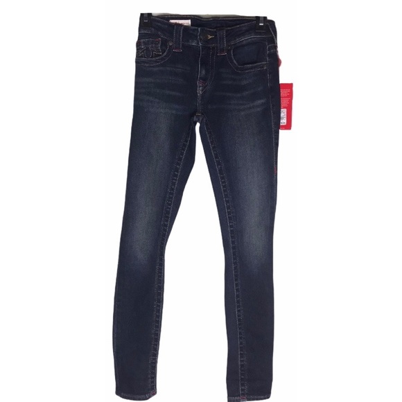 True Religion Jennie Curvy Mid-rise Skinny Blue Jeans 25 - Picture 1 of 8